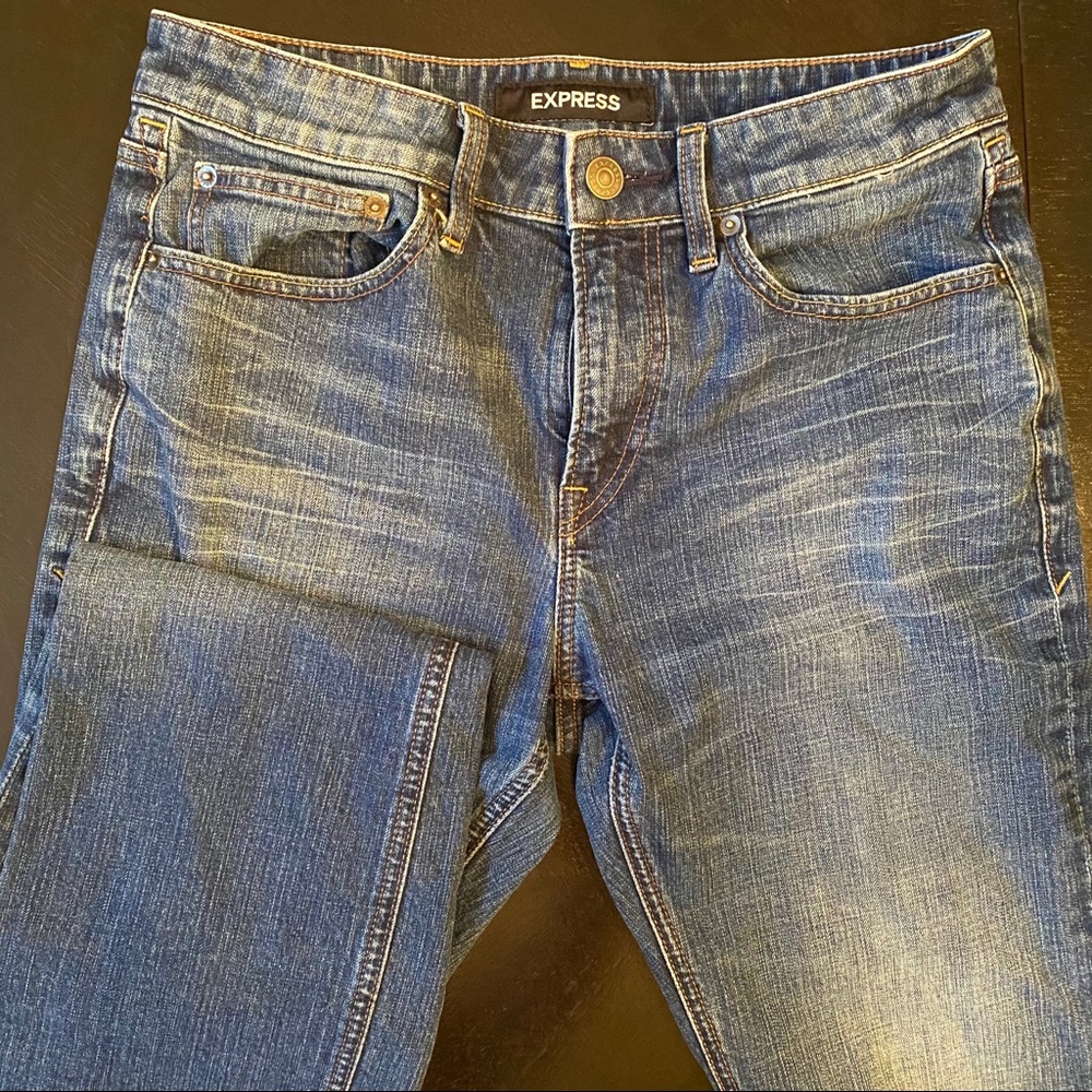 Express Medium Wash Bootcut Jeans